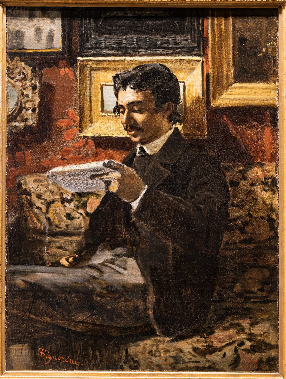 Homme lisant - Telemaco Signorini