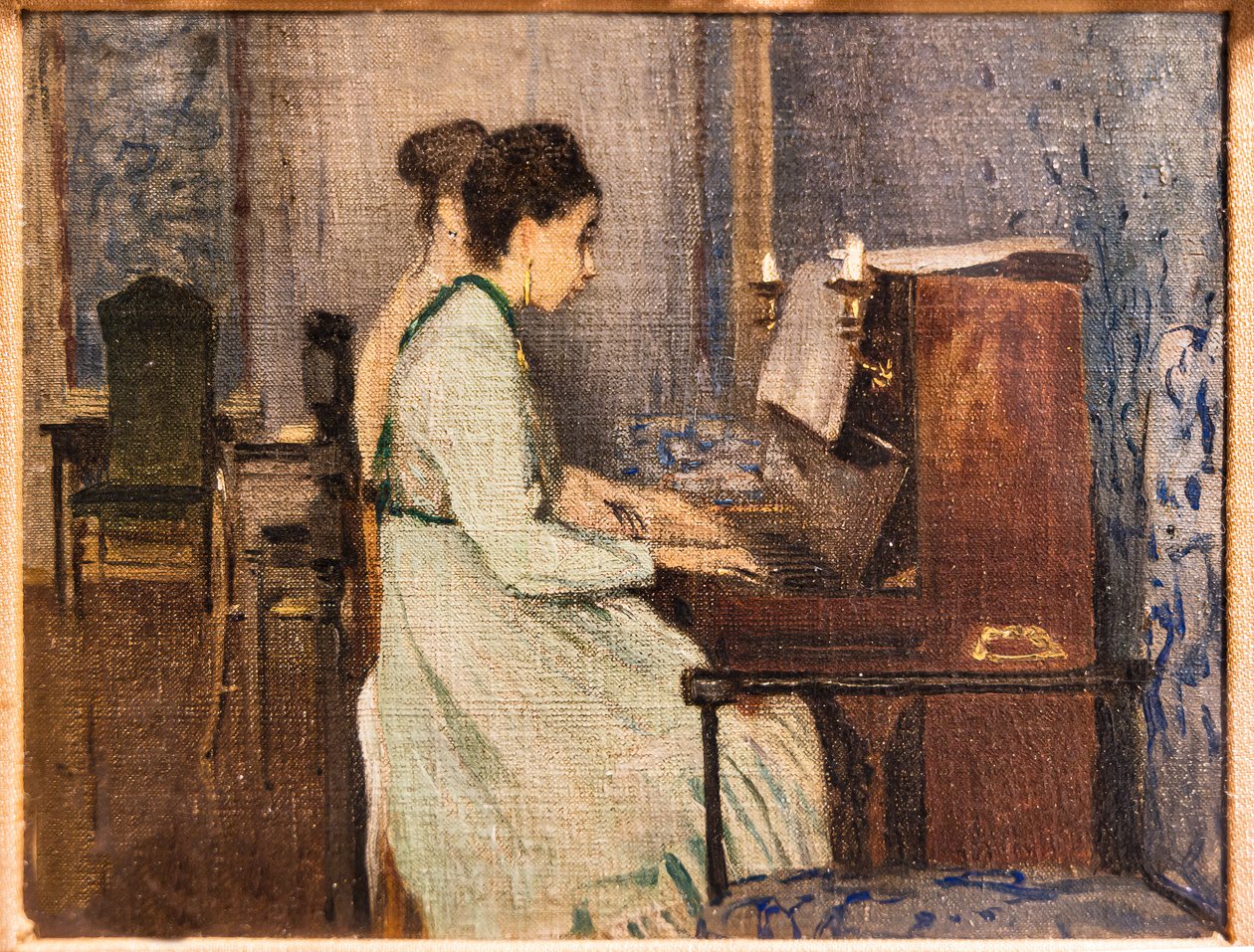 La Leçon de piano - Telemaco Signorini