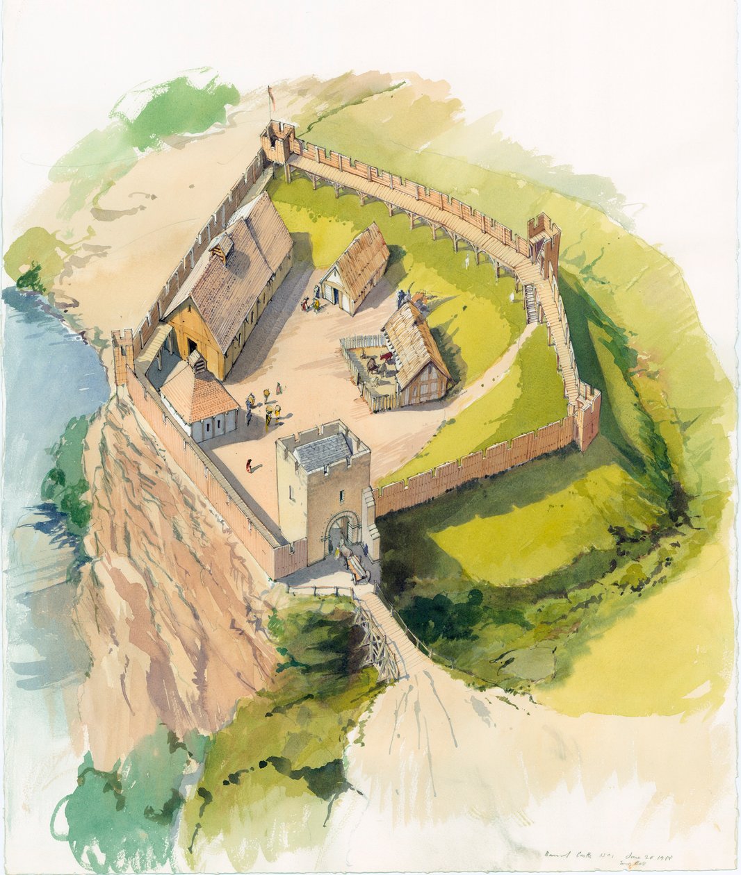 Château de Barnard, Durham, vers 1100 - Terry Ball