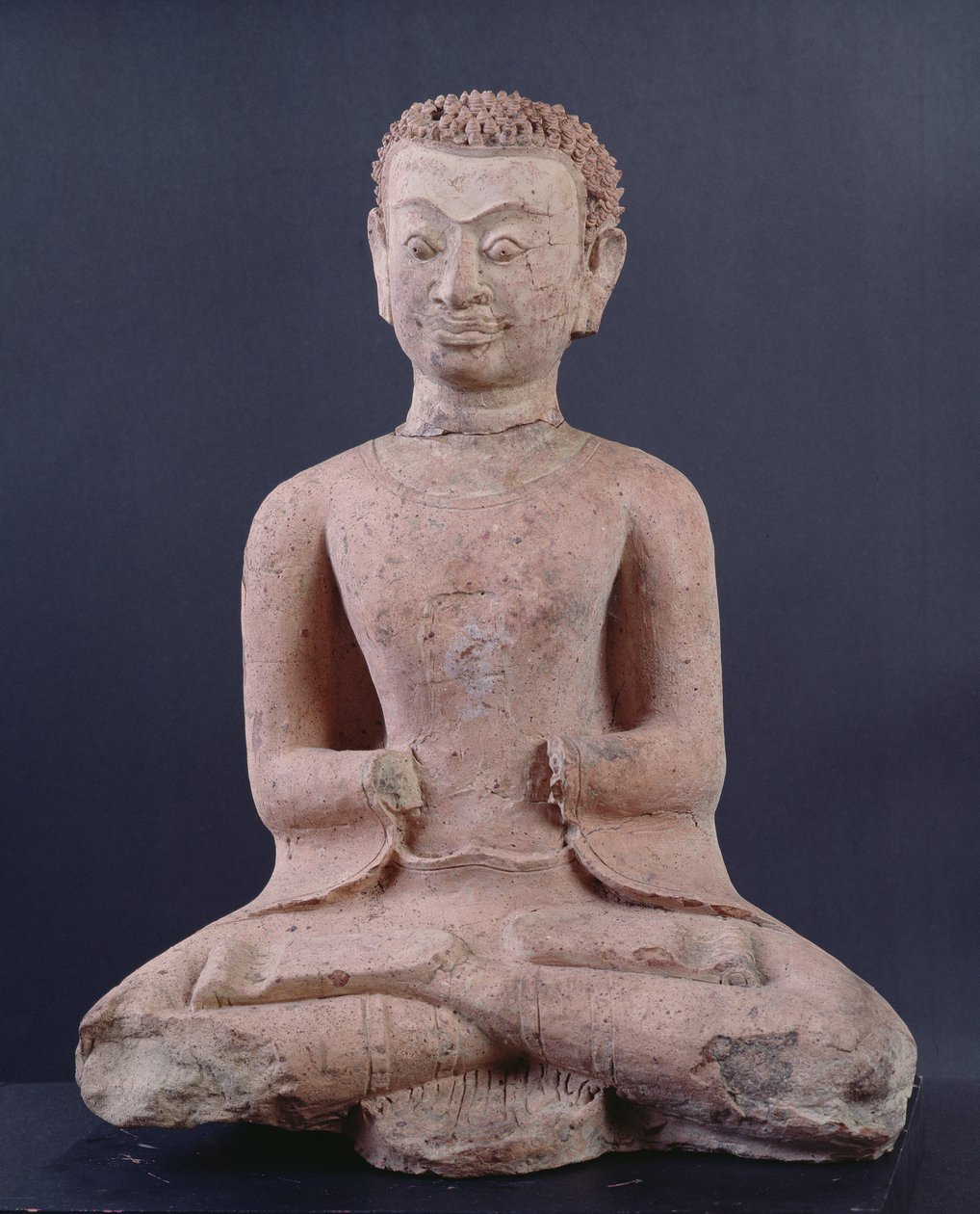 Disciple en adoration (terre cuite) - Thai School