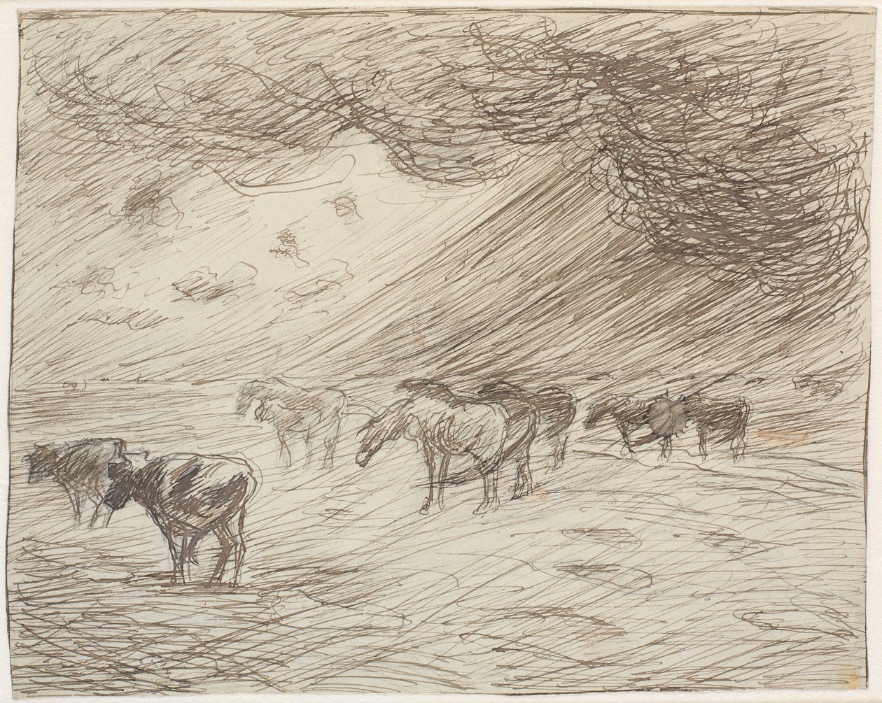 Une averse - Theodor Philipsen