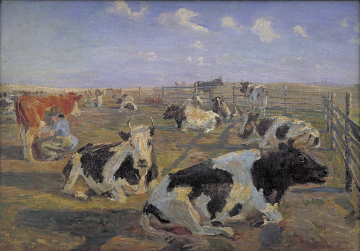 Le lieu de la traite à Meilgård - Theodor Philipsen
