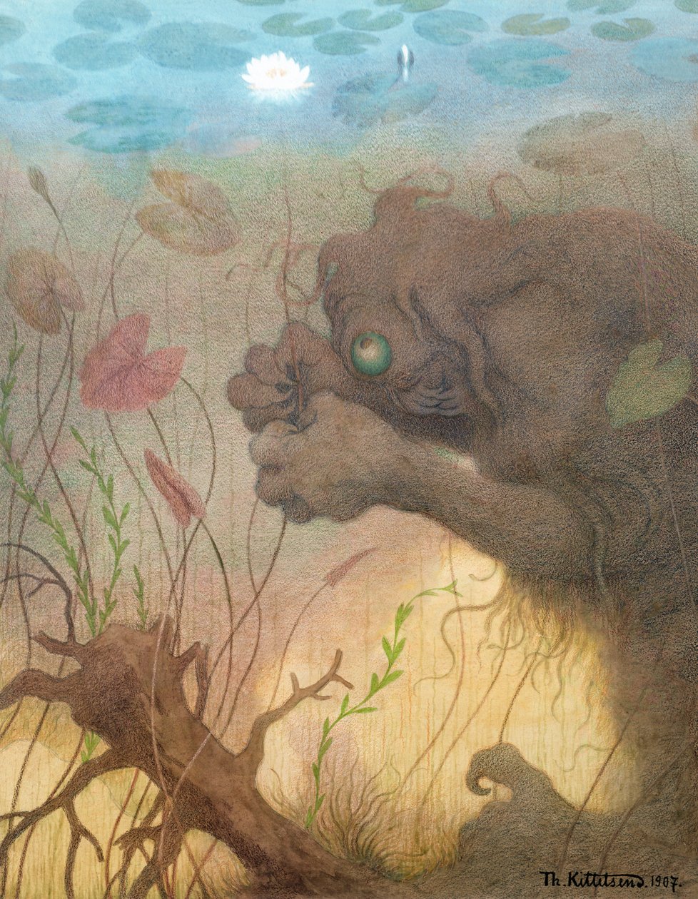 Nokken pêchant - Theodor Kittelsen