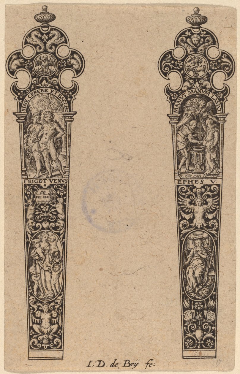 Ornement pour manche de couteau - Theodor de Bry