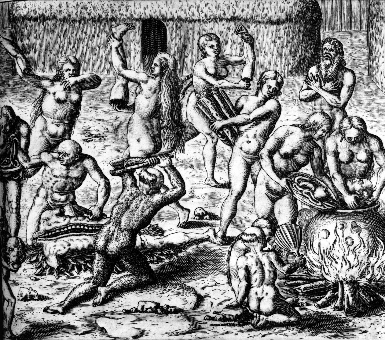 Scène de cannibalisme - Theodor de Bry