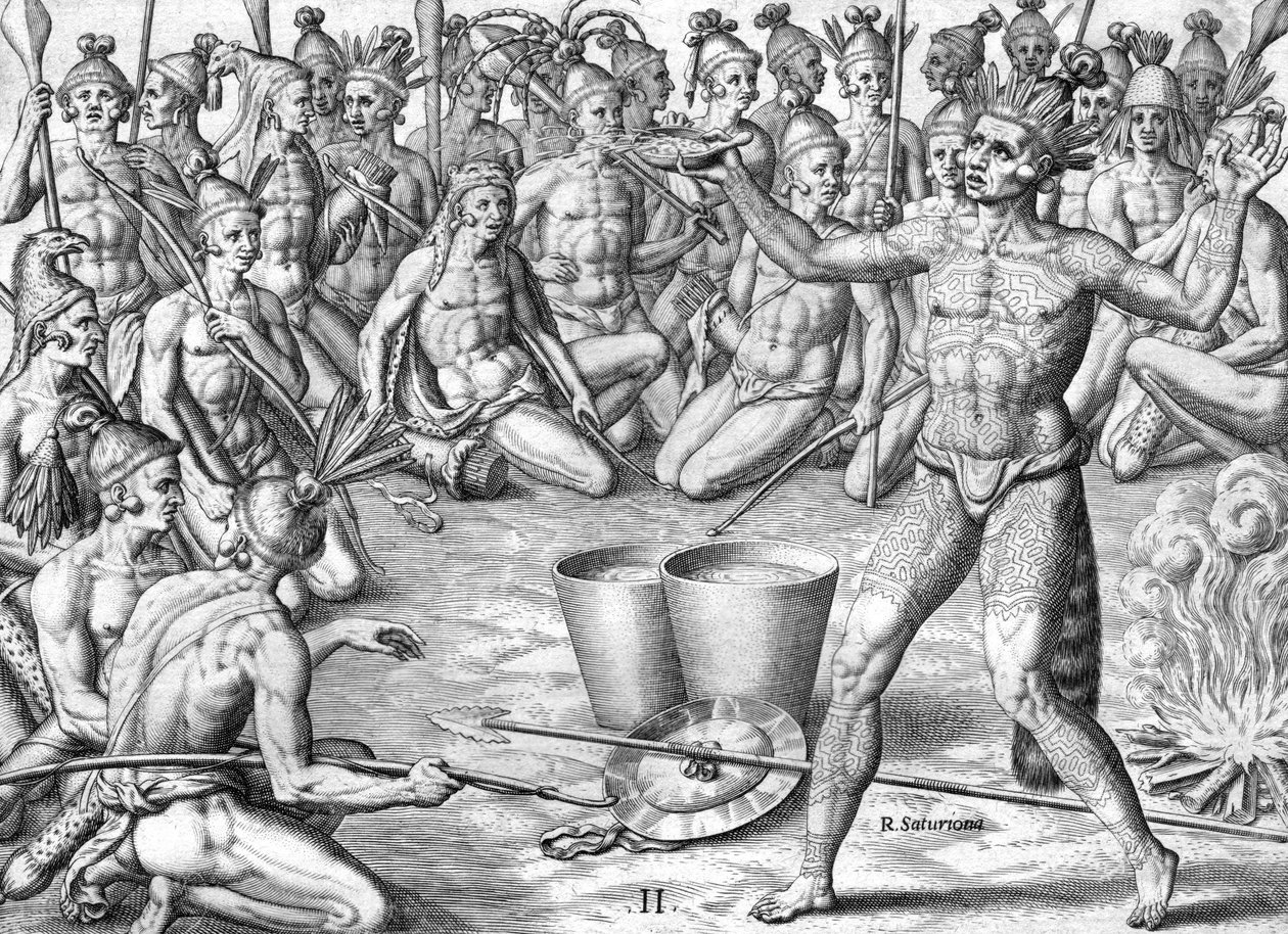 Cérémonie indienne Timucua - Theodor de Bry