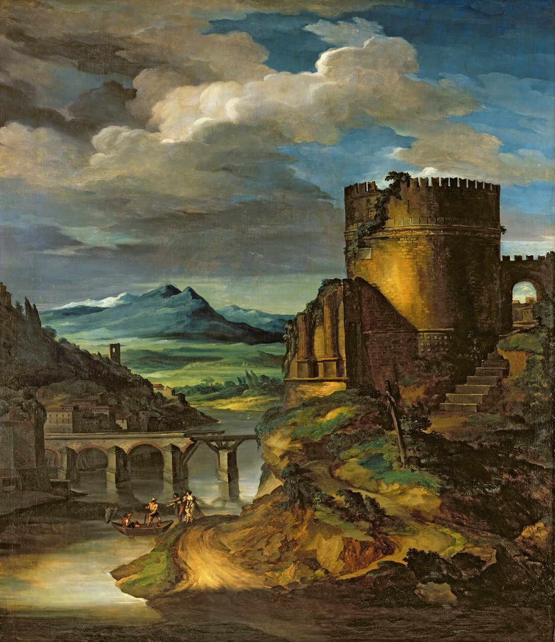 Paysage italien ou, Paysage avec une tombe - Theodore Gericault