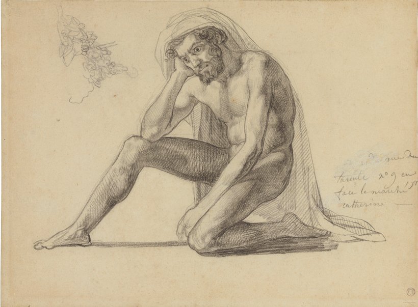 Étude pour le père dans Le Radeau de la Méduse - Theodore Gericault