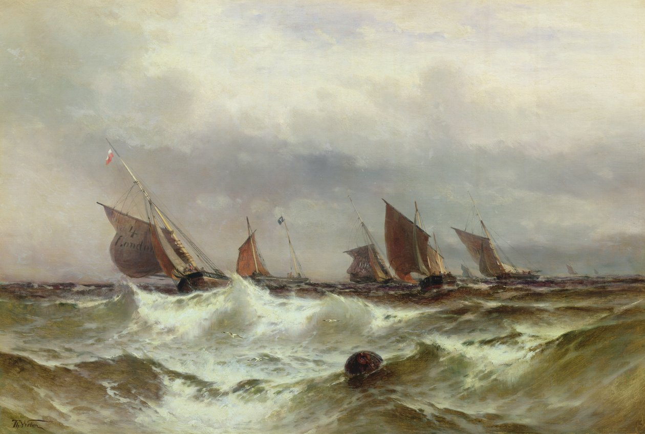Pilote de Douvres et bateaux de pêche - Theodore Weber