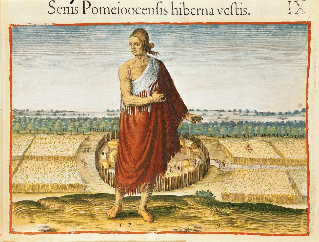 Ancien de Pomeiooc en vêtement d