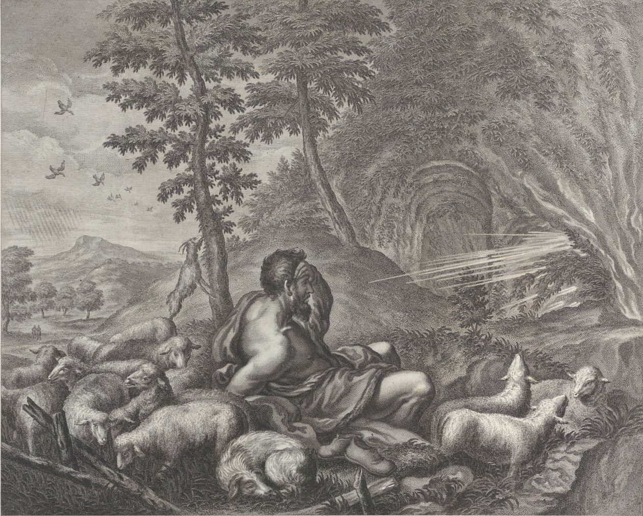 Jacob gardant le troupeau de Laban, 1613-24 - Theodore Cruger