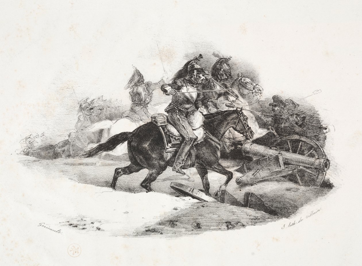 Cuirassiers chargeant une batterie d