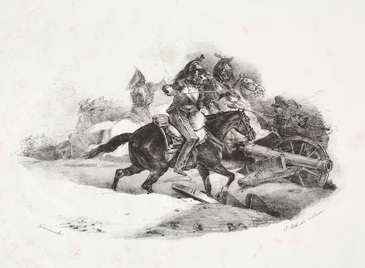 Cuirassiers chargeant une batterie d