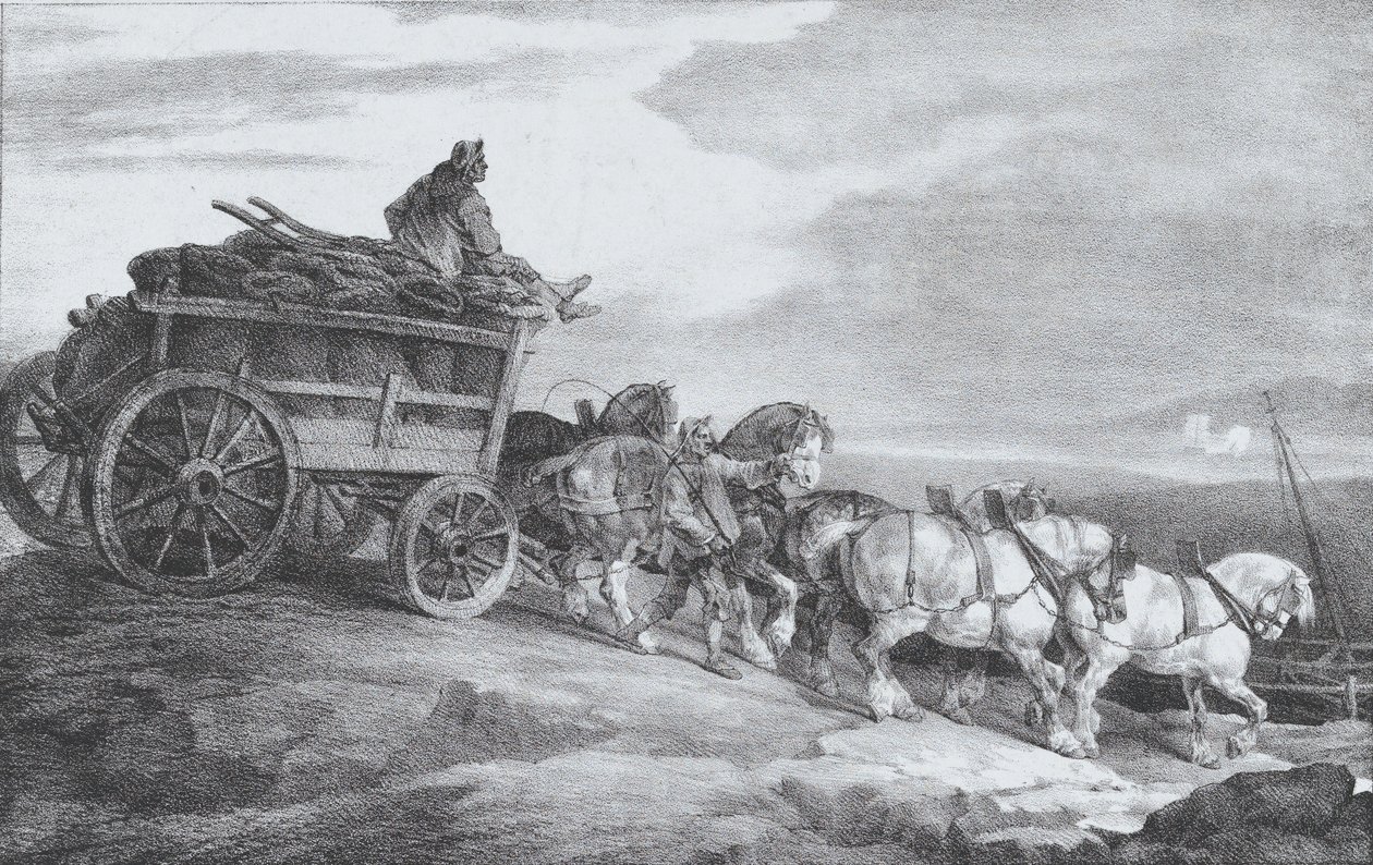 Le Wagon de charbon, 1821 - Theodore Gericault