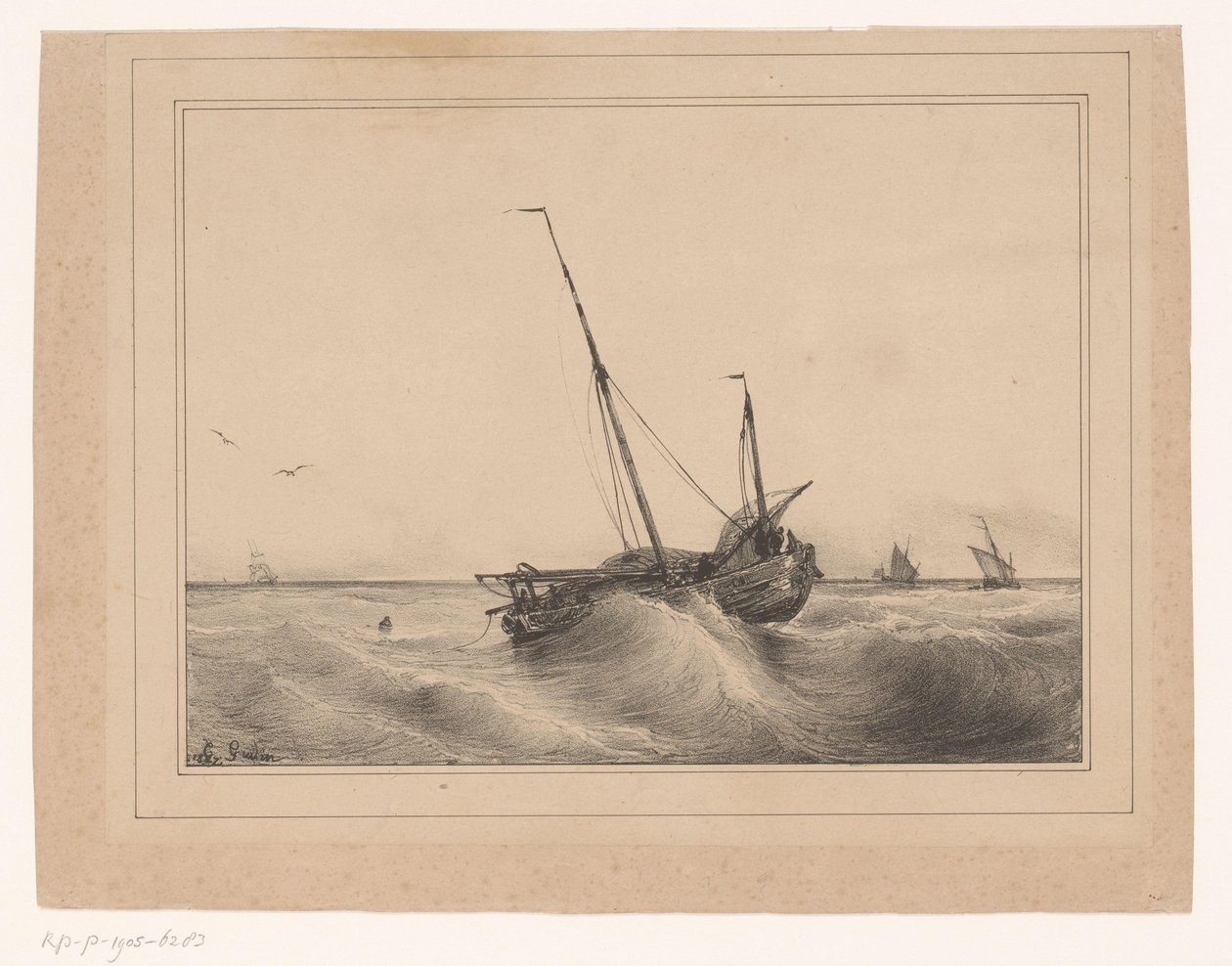 Paysage marin - Theodore Gudin