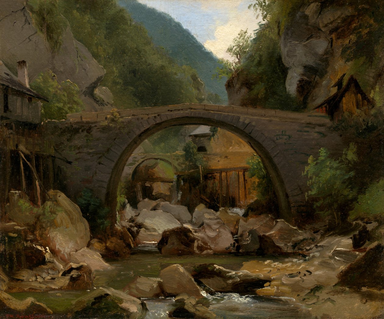 Ruisseau de montagne en Auvergne - Theodore Rousseau