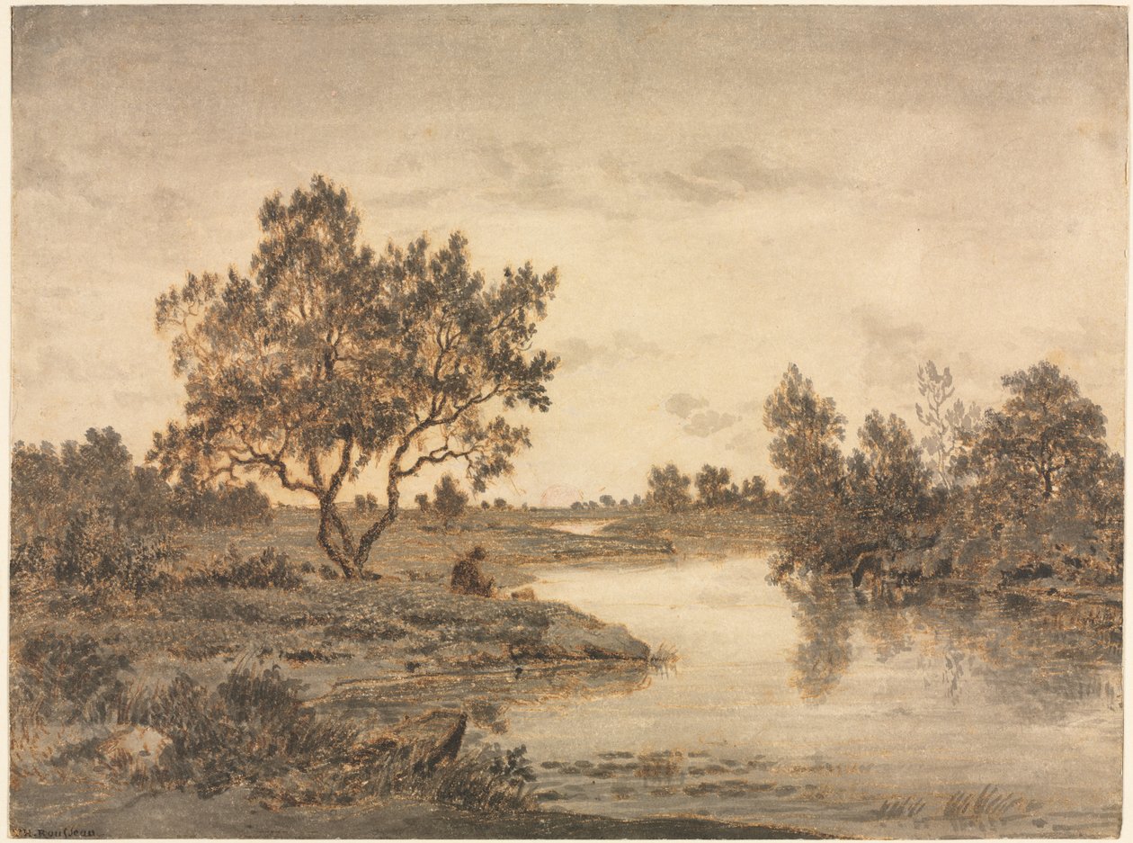 Le Pêcheur - Theodore Rousseau