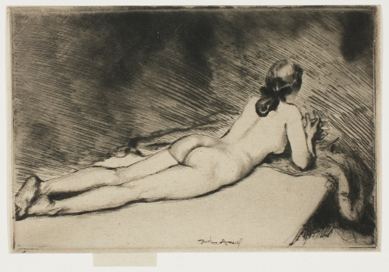 Figure nue allongée - Theodore Roussel
