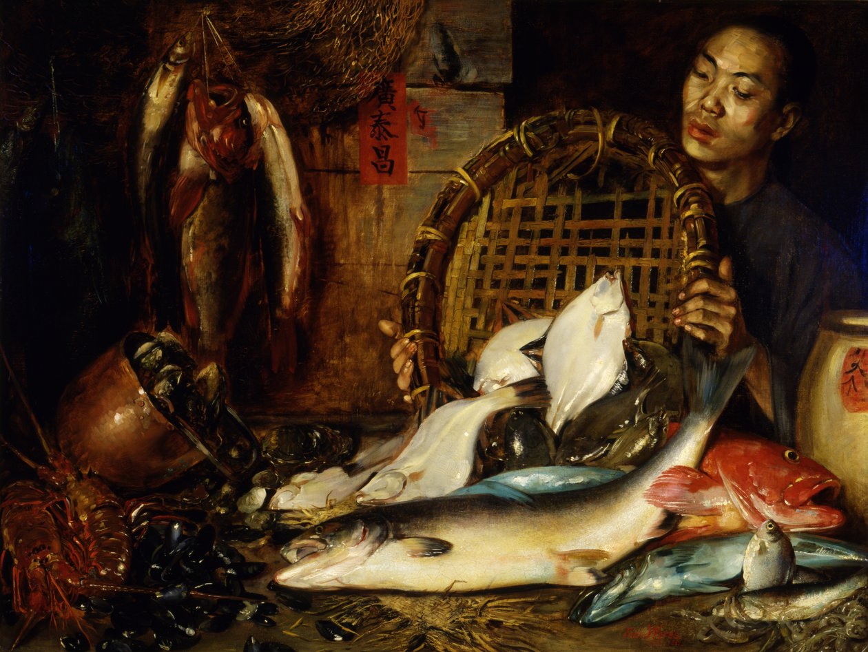Le poissonnier chinois, 1881 - Theodore Wores