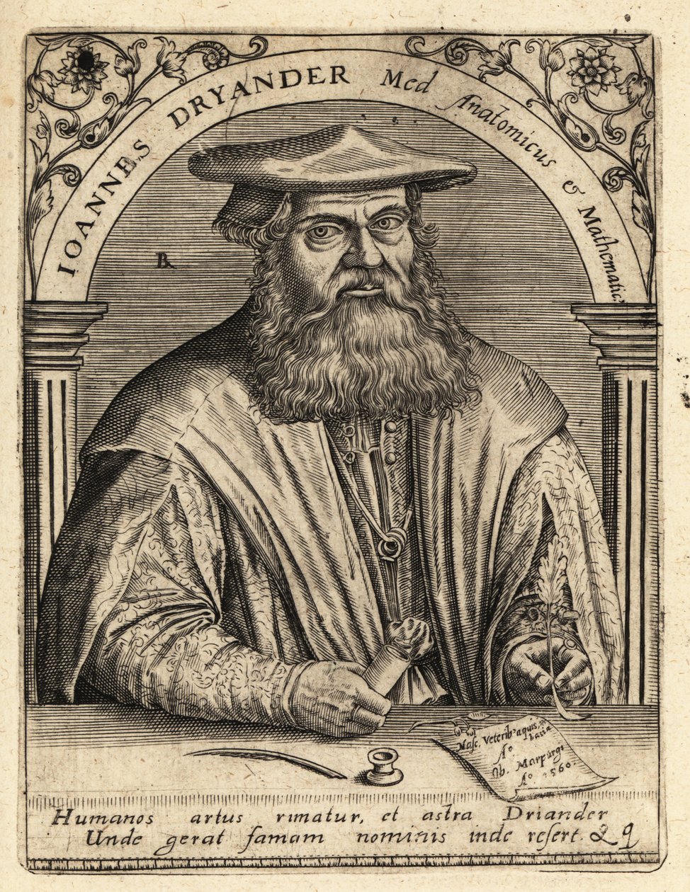 Johann Dryander, anatomiste allemand - Theodore de Bry