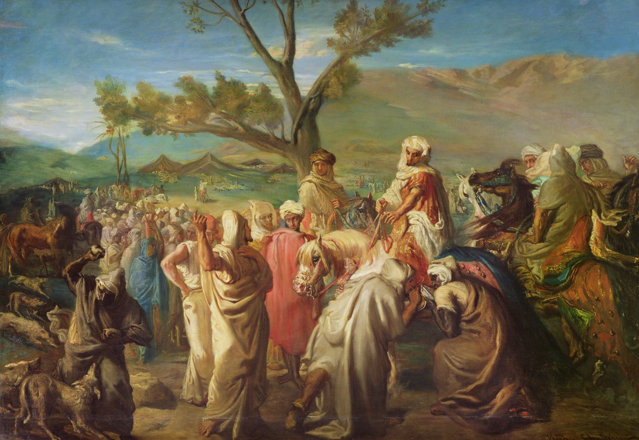 Caid visitant un Douar, 1849 - Théodore Chassériau