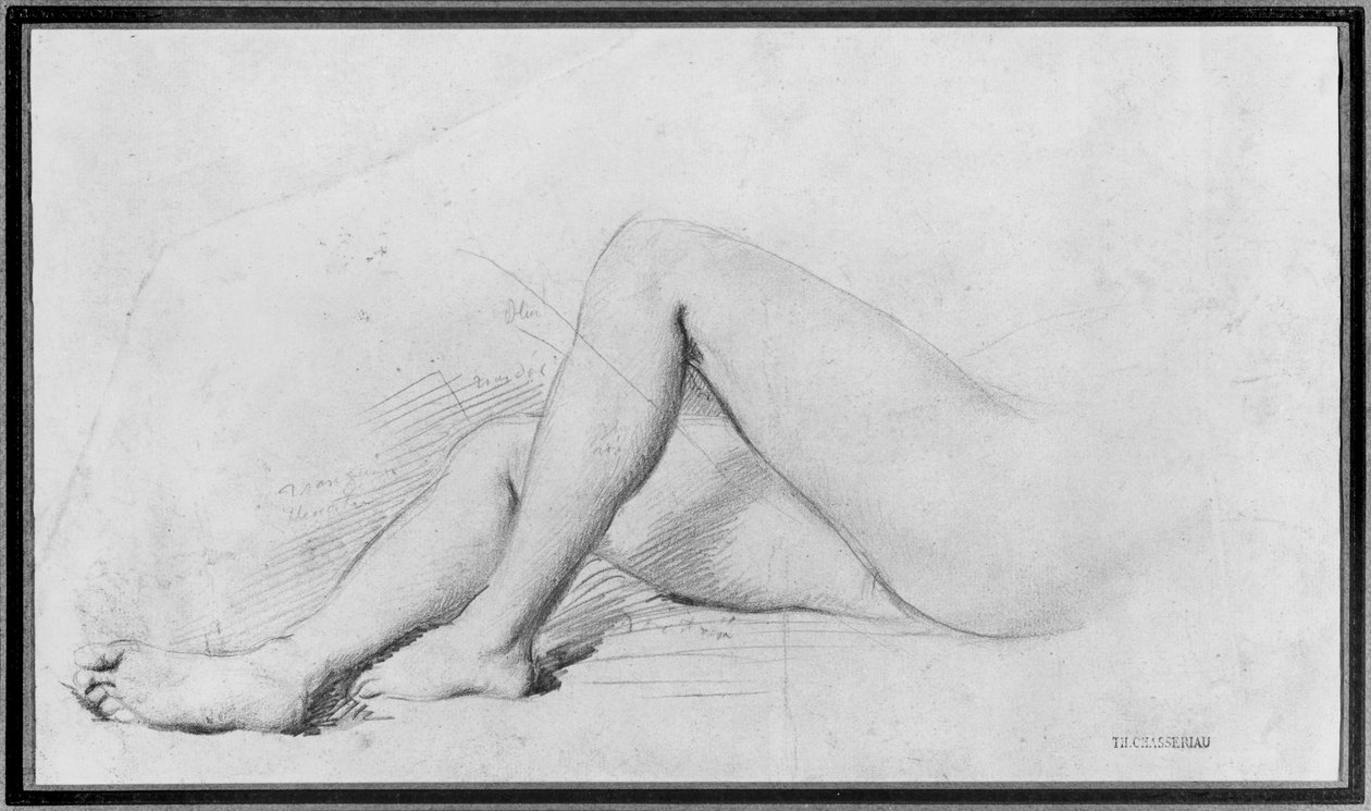 Étude de jambes - Théodore Chassériau
