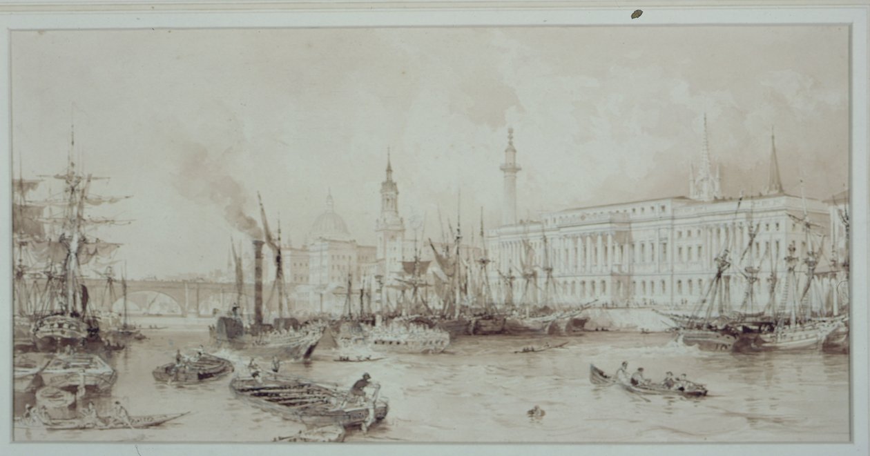 Le port de Londres - Thomas Allom
