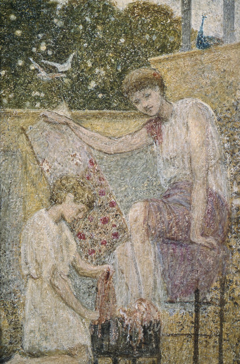Fille tenant une broderie - Thomas Armstrong