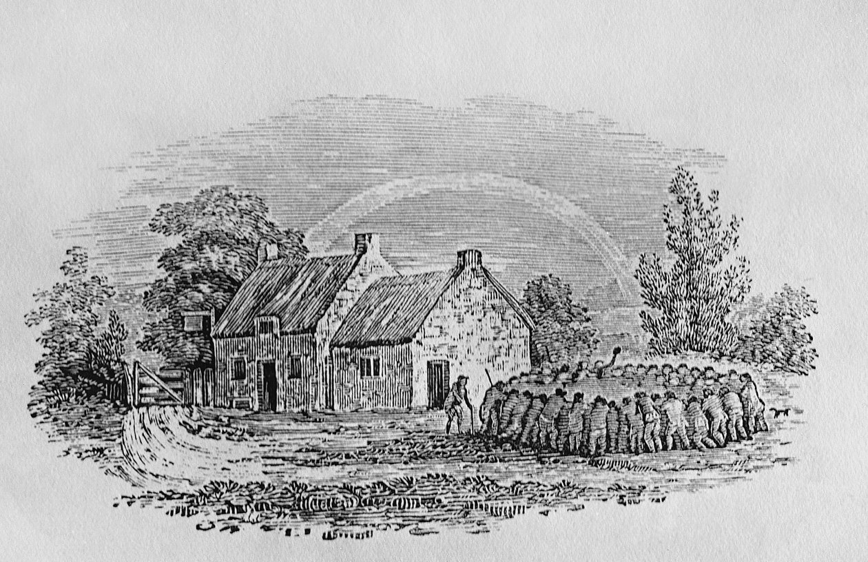 Combat de coqs devant une auberge, vers 1801, de 