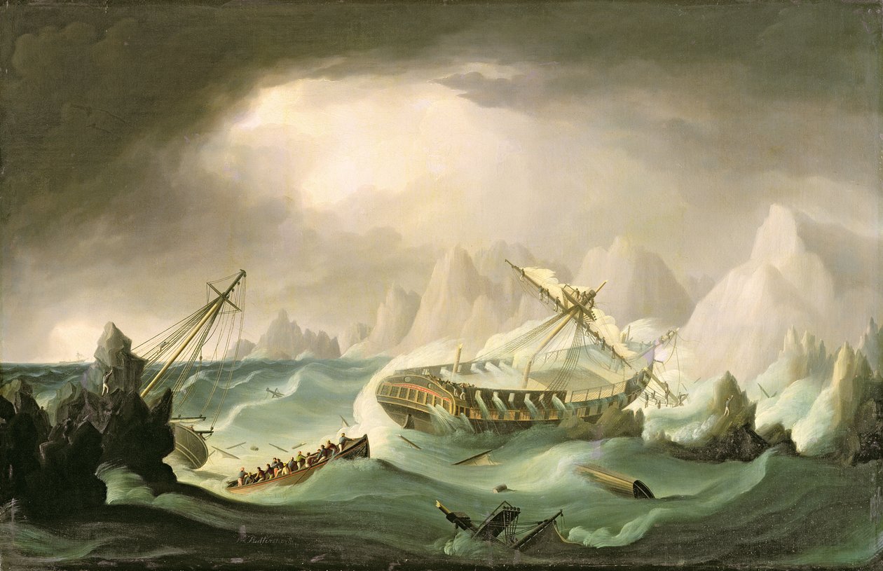 Naufrage sur une côte rocheuse - Thomas Buttersworth
