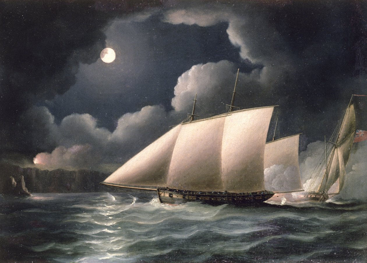 Contrebandiers et Revenue Cutter - Thomas Buttersworth