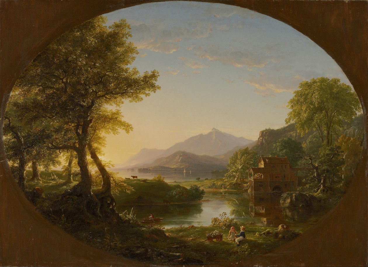 Le moulin, coucher de soleil - Thomas Cole
