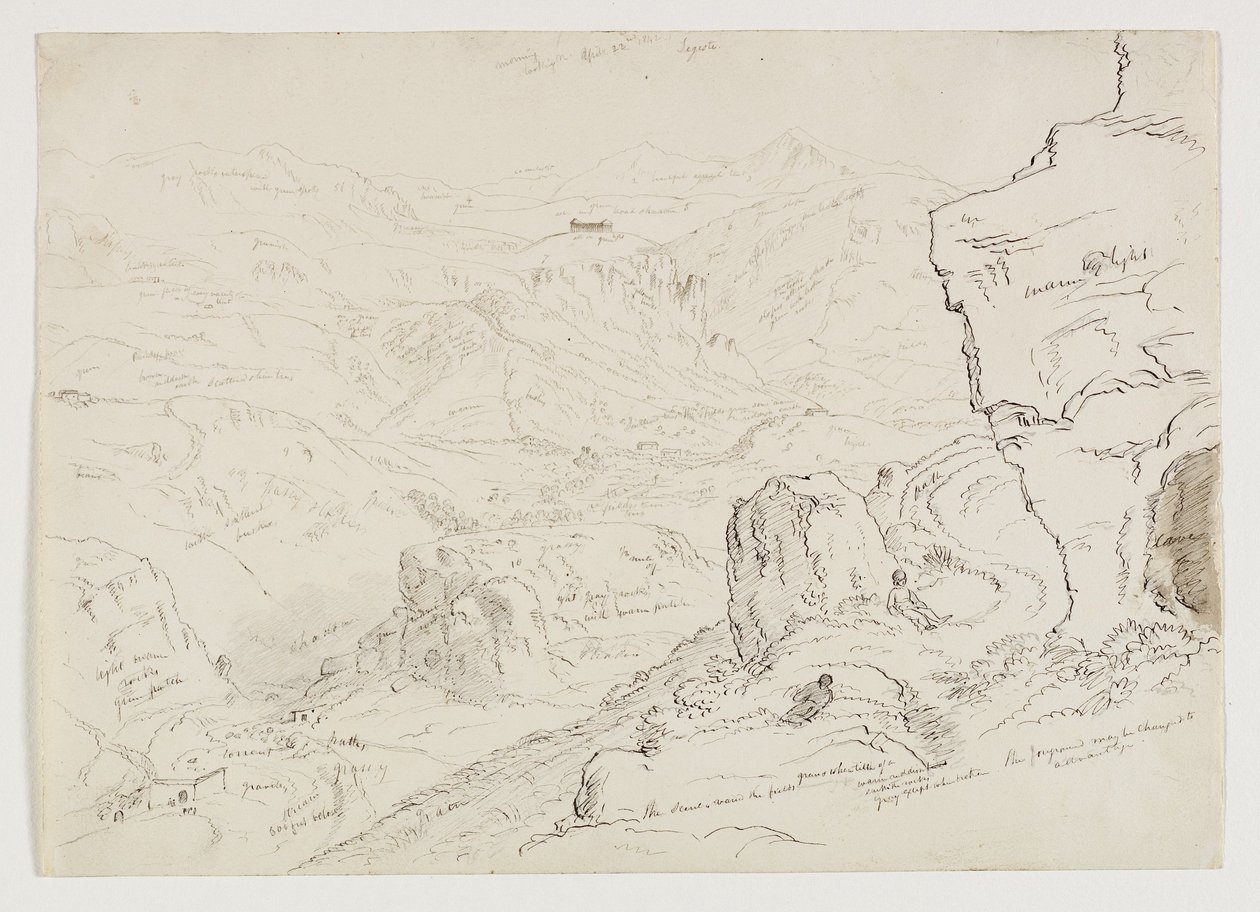 La Vallée et le Temple de Ségeste, Sicile, 1842 - Thomas Cole