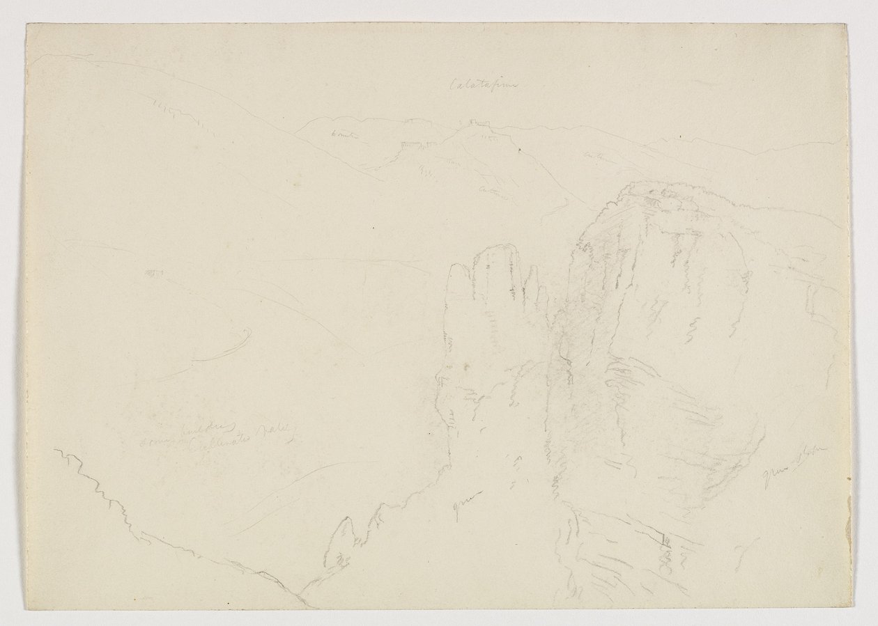 Vue de Calatafimi depuis Ségeste, Sicile - Thomas Cole