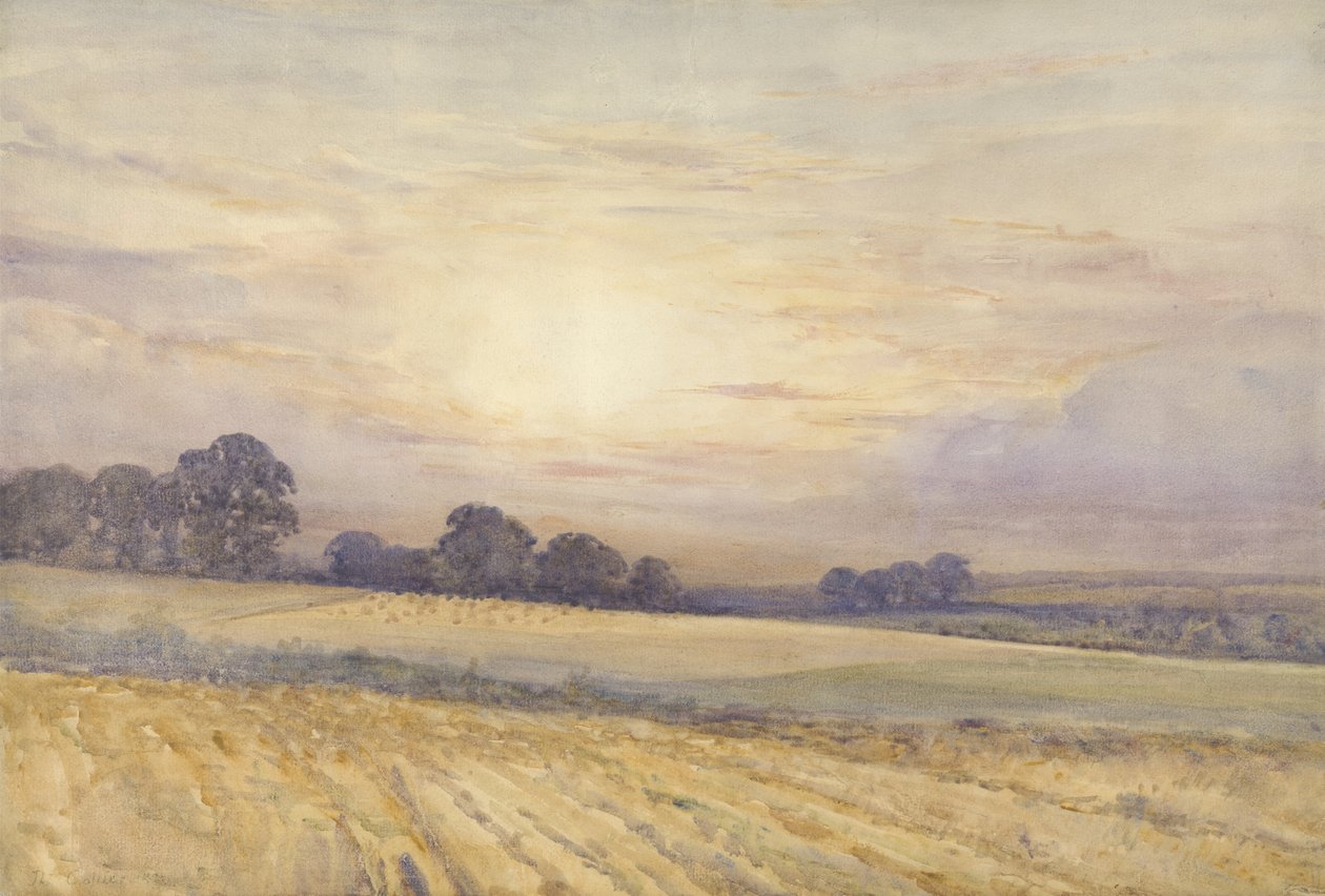 Paysage au coucher du soleil, vers 1891 - Thomas Collier