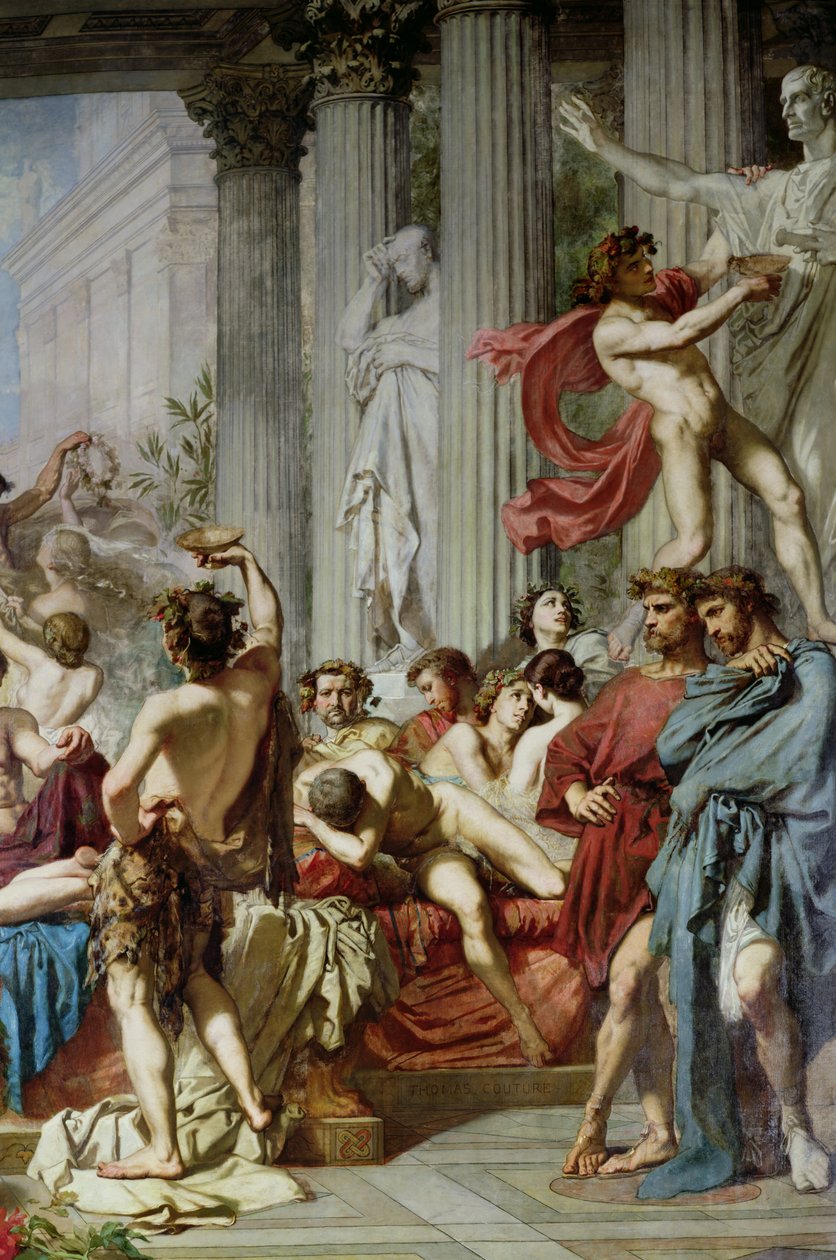 Les Romains de la décadence, détail du groupe de droite, 1847 (détail) - Thomas Couture