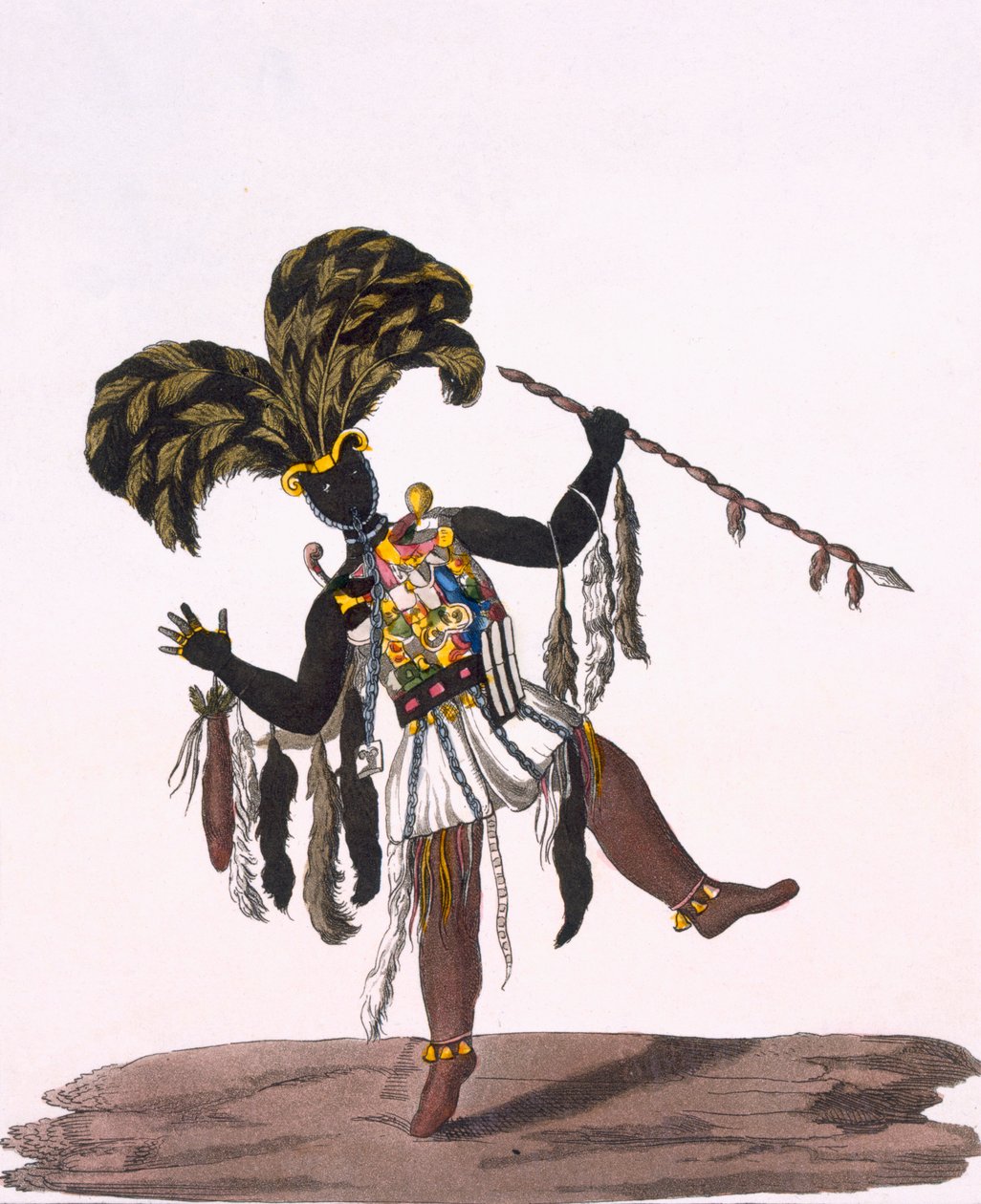 Un capitaine Ashanti en tenue de guerre, de 