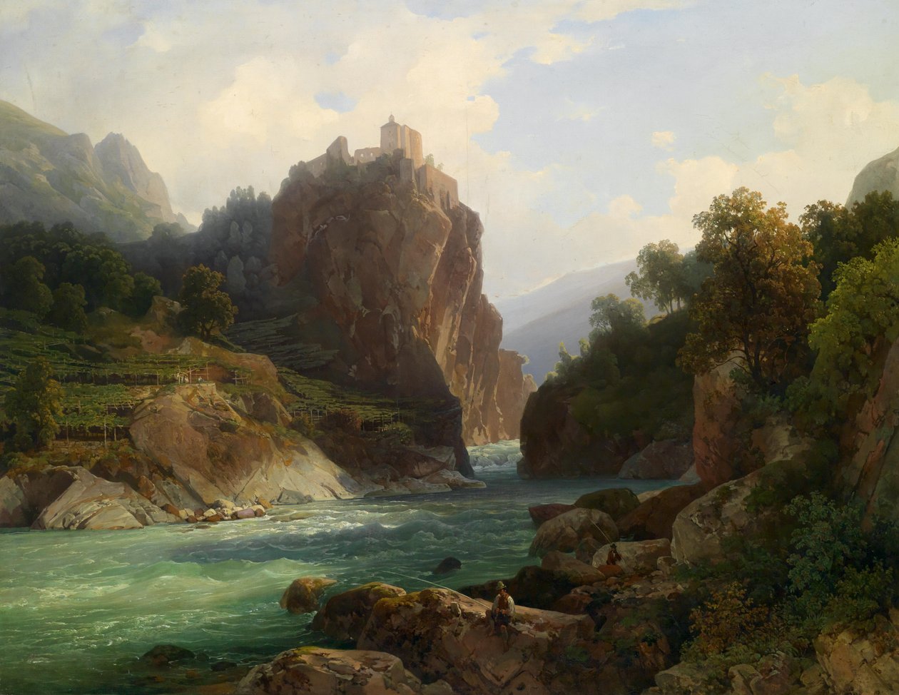 Thomas Ender Vue sur la Zenoburg près de Meran - Thomas Ender