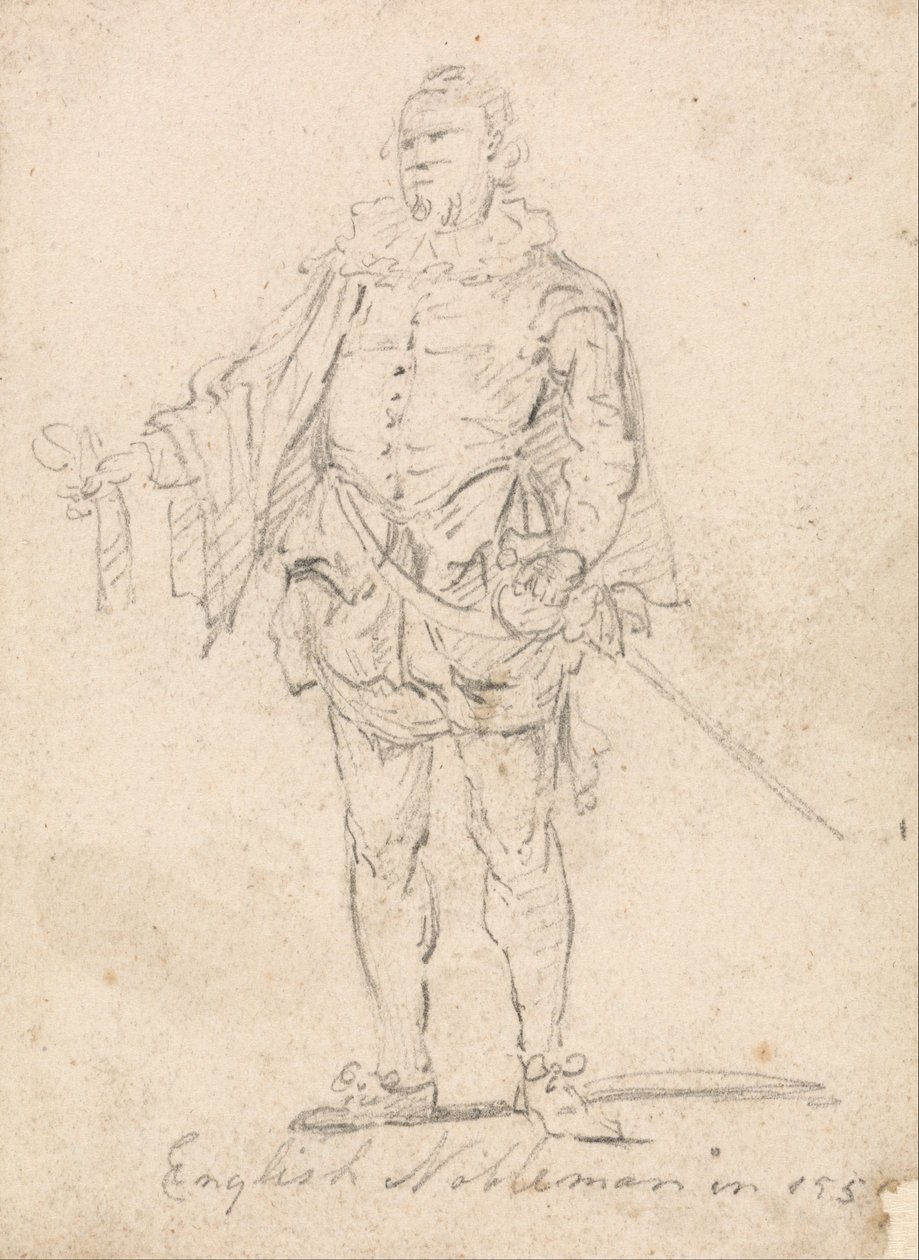 Étude de costume de figure - Noble anglais - Thomas Girtin