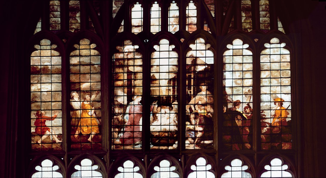 Scène de la Nativité (vitrail) - Thomas Jervais