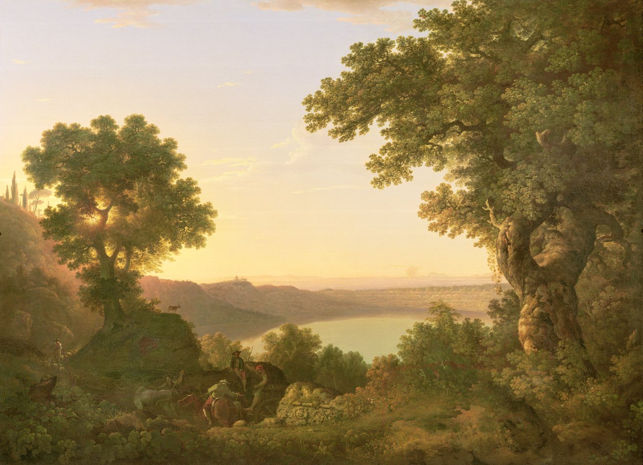 Lac Albano, Italie, 1777 - Thomas Jones