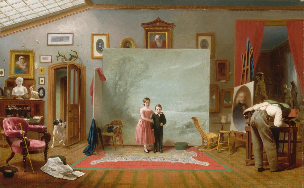 Intérieur avec portraits - Thomas Le Clear