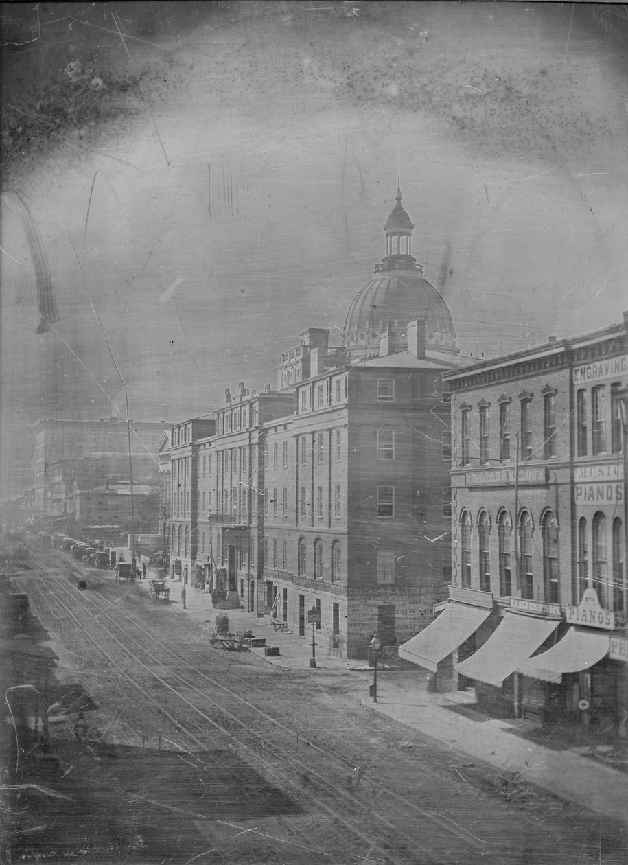 Vue de la Quatrième Rue, regardant vers le sud depuis Olive Street - Thomas M. Easterly