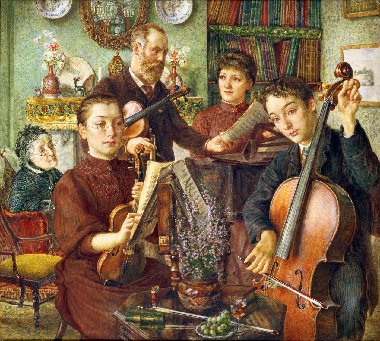 Scène de conversation familiale - Thomas Matthews Rooke