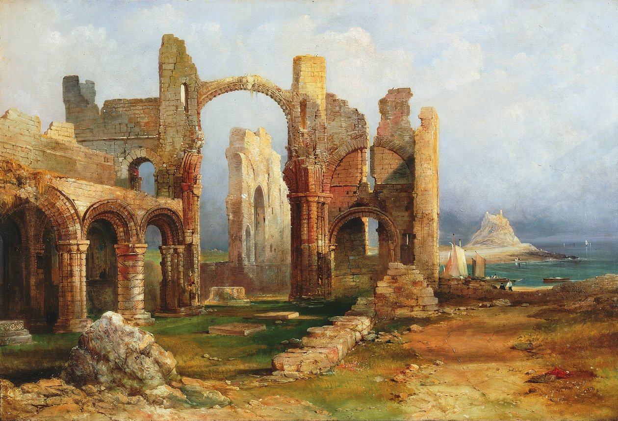 Prieuré de Lindisfarne, vers 1837 - Thomas Miles Richardson