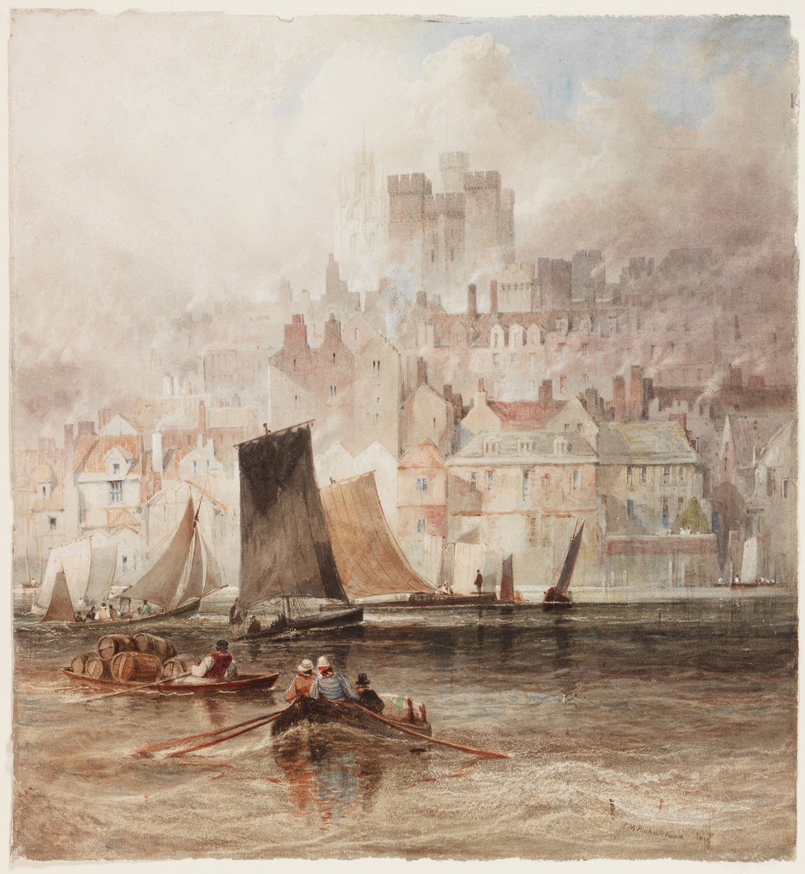 Newcastle depuis le Tyne - Thomas Miles Richardson