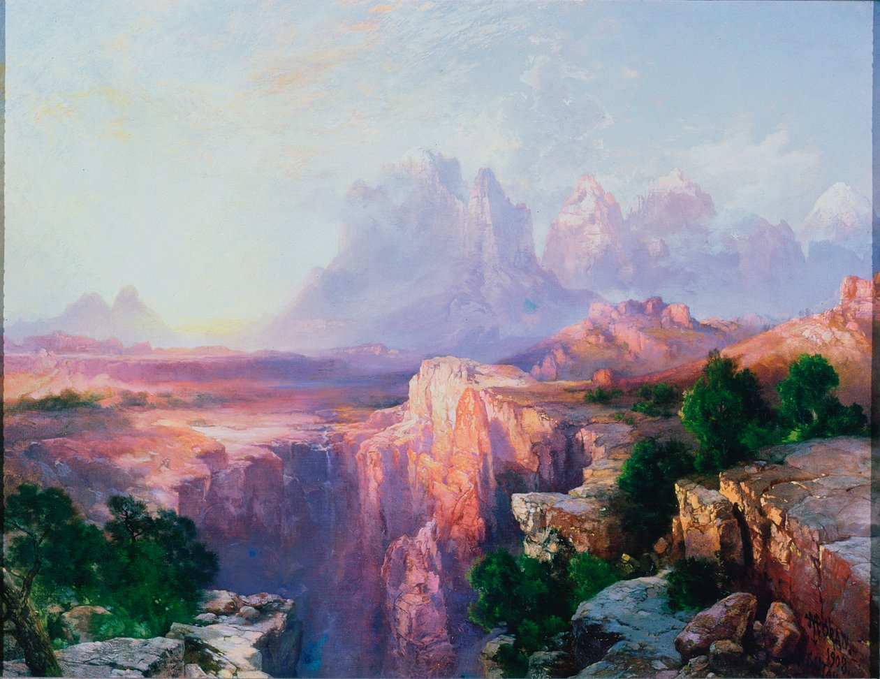 Tours de Roche du Rio Virgin, 1908 - Thomas Moran