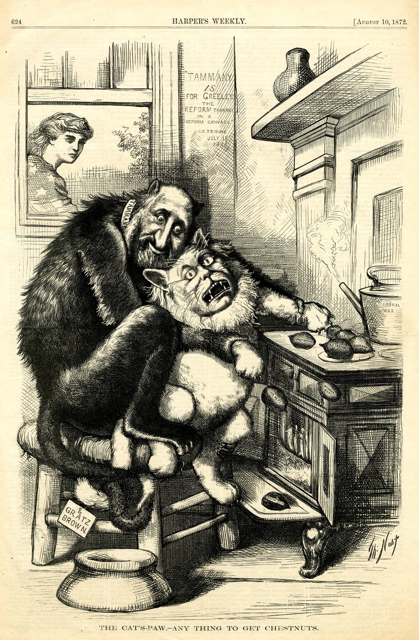 La Patte du chat - Tout pour obtenir des marrons - Thomas Nast