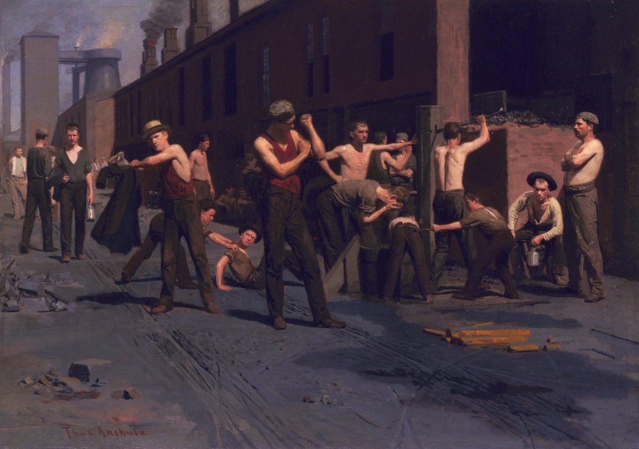 Les ouvriers du fer à midi - Thomas Pollock Anshutz