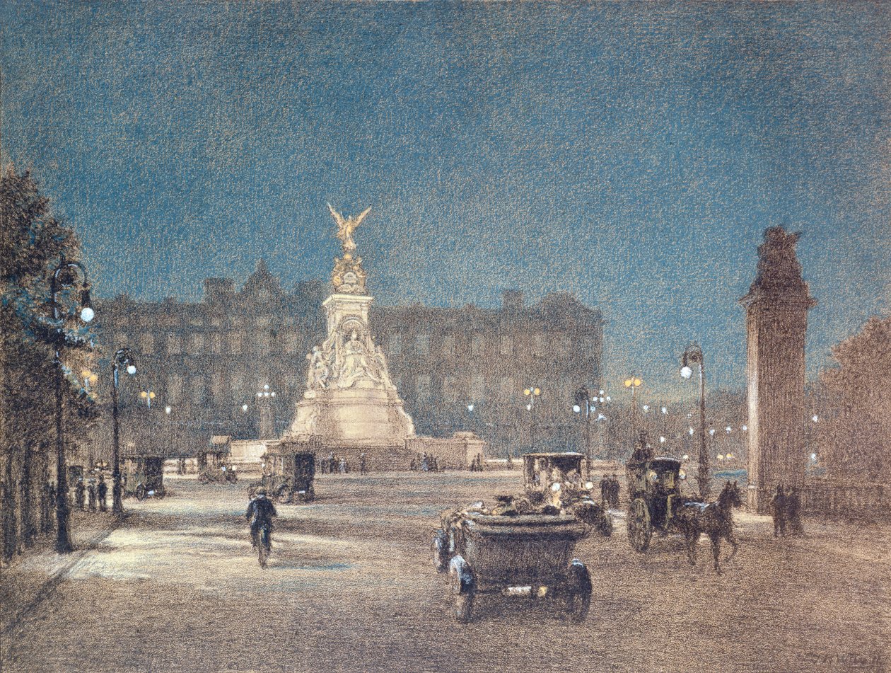 Vue du palais de Buckingham publiée par W.M. Power, 1912 - Thomas Robert Way
